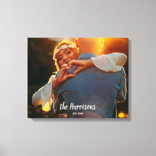 パーソナライズされたカスタム夫婦の写真新婚夫婦 キャンバスプリント