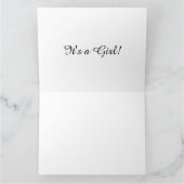 パーソナライズされたカスタム女子バウおめでとう カード (内部)