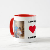 パーソナライズされたカスタム家族の写真おばあちゃん マグカップ (正面左)