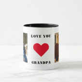 パーソナライズされたカスタム家族の写真愛You Grandpa マグカップ (中央)