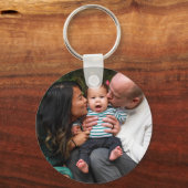 パーソナライズされたカスタム家族の写真 キーホルダー (正面)