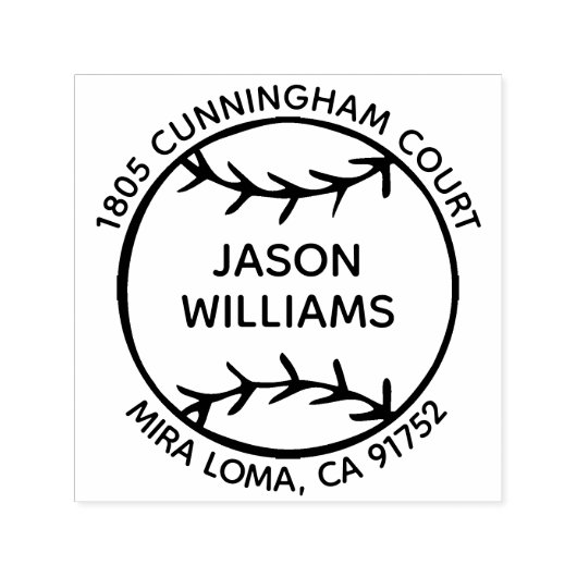 パーソナライズされたカスタム差出人住所 セルフインキングスタンプ (デザイン)