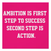 パーソナライズされたカスタム引用文ウォールアートポスター&デコール ポスター (正面)