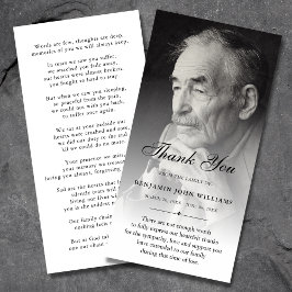 パーソナライズされたカスタム悔やみや弔慰死に感謝 サンキューカード