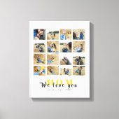 パーソナライズされたカスタム愛ママ16家族写真 キャンバスプリント (正面)