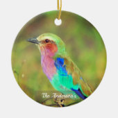 パーソナライズされたカスタム数々の鳥の写真 セラミックオーナメント (正面)