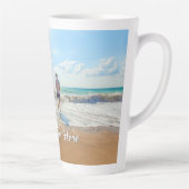 パーソナライズされたカスタム文字と写真ラテマグカップ カフェラテマグ (右)