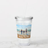 パーソナライズされたカスタム文字アクリル製タンブラー アクリルタンブラー (裏面)