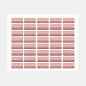 パーソナライズされたカスタム文字バラ金ゴールドグリッターラベル ラベル (シート)