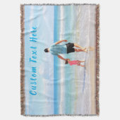 パーソナライズされたカスタム文字ブランケット スローブランケット (正面縦)