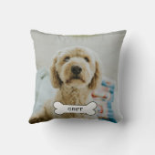 パーソナライズされたカスタム文字ペット犬 クッション (裏面)