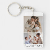 パーソナライズされたカスタム文字写真コラージュ キーホルダー (正面)