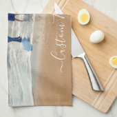 パーソナライズされたカスタム文字写真 キッチンタオル (四つ折り)