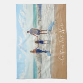 パーソナライズされたカスタム文字写真 キッチンタオル (縦)