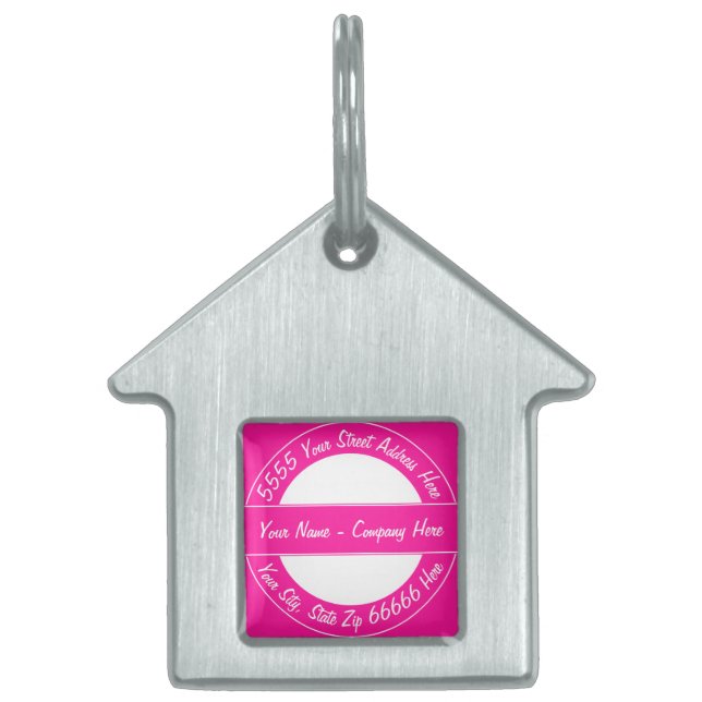 パーソナライズされたカスタム文字名ペット用名札テンプレート ペットネームタグ (正面)