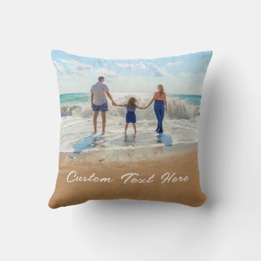 パーソナライズされたカスタム文字枕 クッション (裏面)