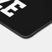 パーソナライズされたカスタム文字白黒 デスクマット (コーナー)