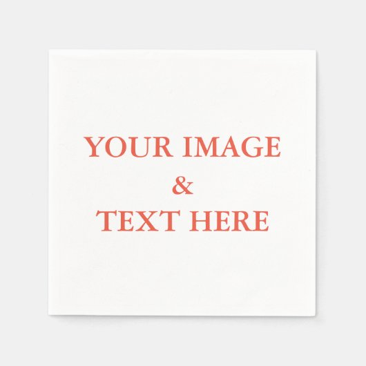 パーソナライズされたカスタム文字 スタンダードカクテルナプキン (正面)