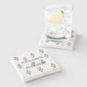 パーソナライズされたカスタム文字 ストーンコースター (横)