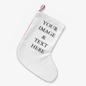パーソナライズされたカスタム文字 スモールクリスマスストッキング (正面 (吊り時))