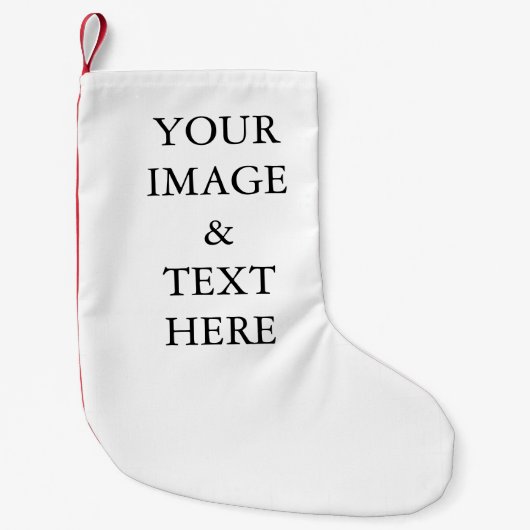 パーソナライズされたカスタム文字 スモールクリスマスストッキング (正面)