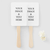 パーソナライズされたカスタム文字 ハンドファン (正面&裏面)