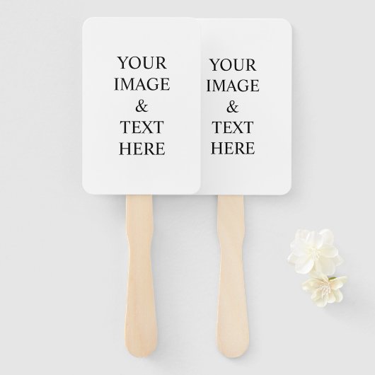 パーソナライズされたカスタム文字 ハンドファン (正面&裏面)