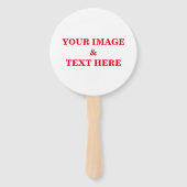 パーソナライズされたカスタム文字 ハンドファン (裏面)