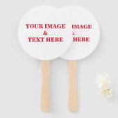 パーソナライズされたカスタム文字 ハンドファン (正面&裏面)