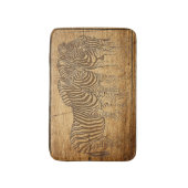 パーソナライズされたカスタム文字 バスマット (正面縦)