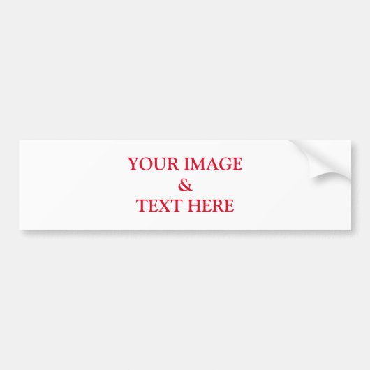 パーソナライズされたカスタム文字 バンパーステッカー (正面)