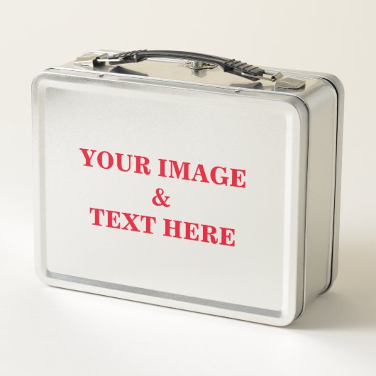 パーソナライズされたカスタム文字 メタルランチボックス (裏面)