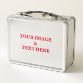 パーソナライズされたカスタム文字 メタルランチボックス (裏面)