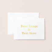 パーソナライズされたカスタム文字 箔カード (封筒付き正面)