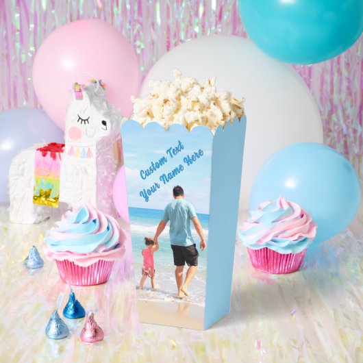 パーソナライズされたカスタム文字Your Photo Popcorn Box フェイバーボックス (パーティー)