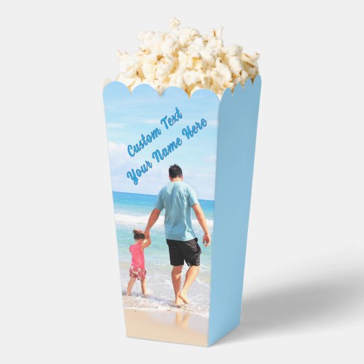 パーソナライズされたカスタム文字Your Photo Popcorn Box フェイバーボックス (はじけた状態)