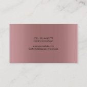 パーソナライズされたカスタム料理店 名刺 (裏面)