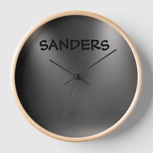 パーソナライズされたカスタム時計の名前 壁時計 (正面)