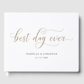 パーソナライズされたカスタム最高の日結婚経 ゲストブック (正面)