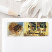 パーソナライズされたカスタム月のハロウィーンカラス ラベル (インサイチュ)