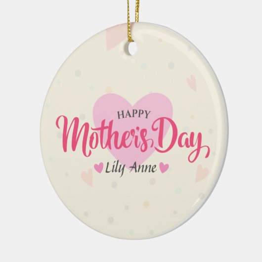 パーソナライズされたカスタム母の日 |オーナメント セラミックオーナメント (左)