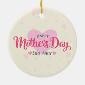 パーソナライズされたカスタム母の日 |オーナメント セラミックオーナメント (裏面)