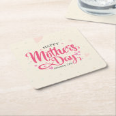 パーソナライズされたカスタム母の日 |コースター スクエアペーパーコースター (アングル)