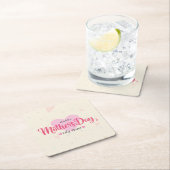 パーソナライズされたカスタム母の日 |コースター スクエアペーパーコースター (インサイチュ)