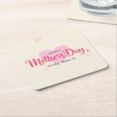 パーソナライズされたカスタム母の日 |コースター スクエアペーパーコースター (アングル)