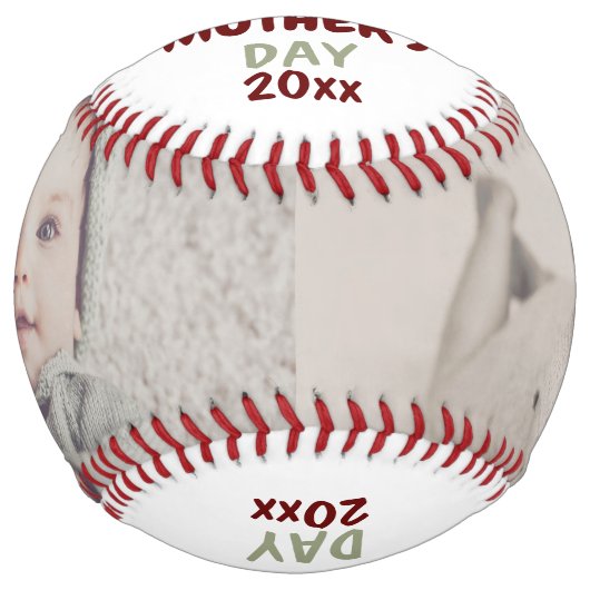 パーソナライズされたカスタム母の日 ソフトボール (正面)