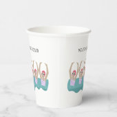 パーソナライズされたカスタム泳ぐ人水中競技クラブ 紙コップ (右)