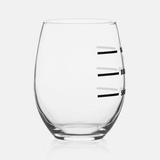 パーソナライズされたカスタム流しおもしろい線 ステムなしワイングラス (右)