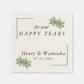 パーソナライズされたカスタム涙の結婚 スタンダードカクテルナプキン (正面)