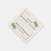 パーソナライズされたカスタム涙の結婚 スタンダードカクテルナプキン (角)